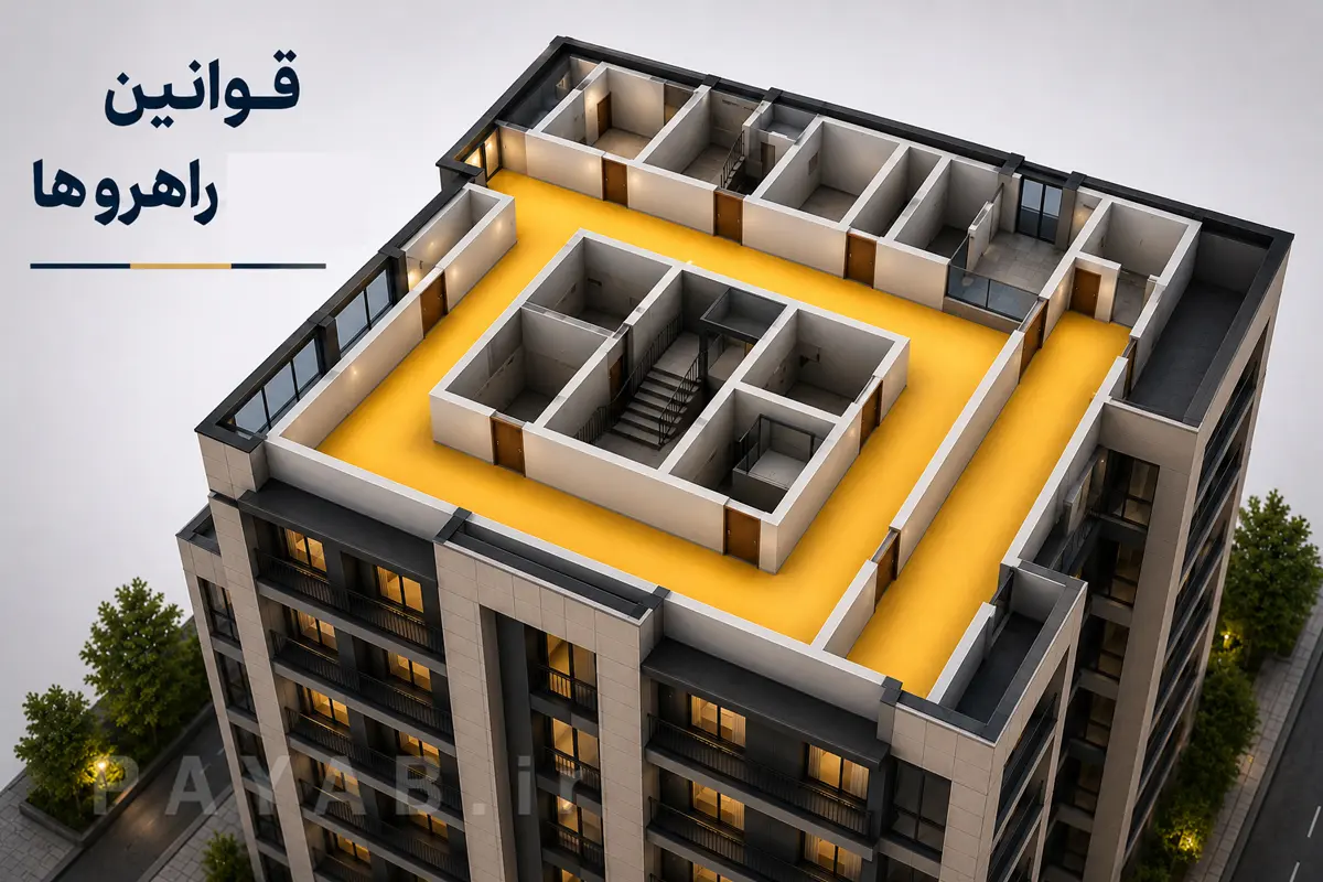 قوانین مربوط به عرض راهرو و کریدور در ساختمان